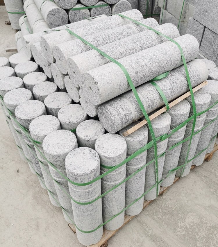 花崗巖擋車石圓柱 花崗巖擋車石圓柱