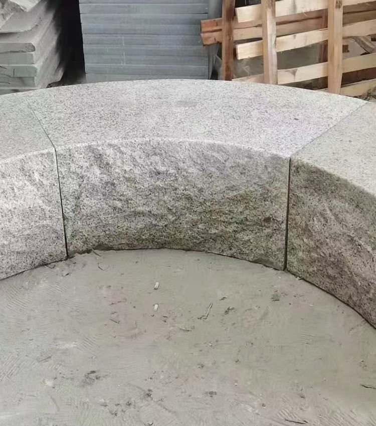 芝麻白光面弧形坐凳 芝麻白光面弧形坐凳